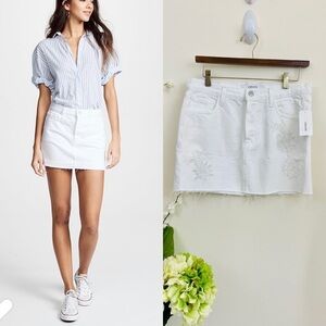 J Brand “Bonny” Embellished Denim Mini Skirt